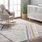 Nuloom Angela High-Low Modern Diamond Tassel Area Rug 6ft 7in x 9ft OZOT07A-6709 - alternate 1